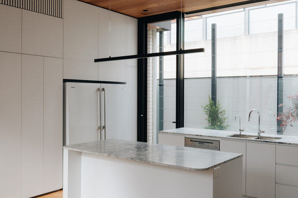 Interior and architectural detail at Armstrong House, Albert Park by WB Built