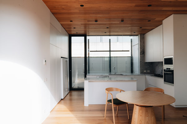 Interior and architectural detail at Armstrong House, Albert Park by WB Built