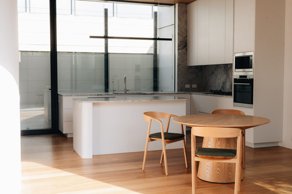 Interior and architectural detail at Armstrong House, Albert Park by WB Built