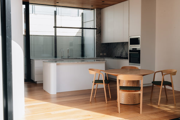 Interior and architectural detail at Armstrong House, Albert Park by WB Built