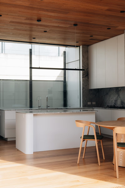 Interior and architectural detail at Armstrong House, Albert Park by WB Built