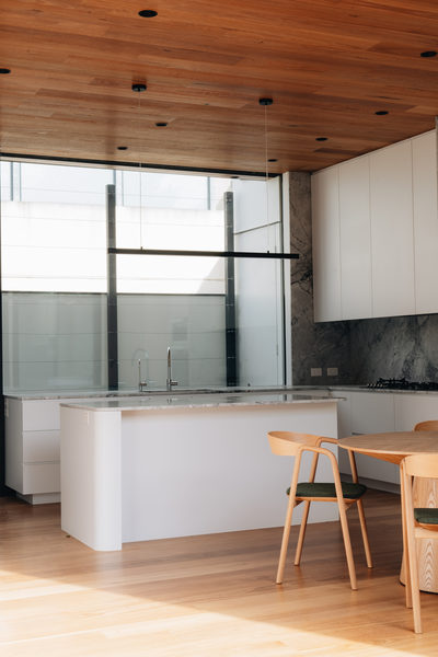 Interior and architectural detail at Armstrong House, Albert Park by WB Built