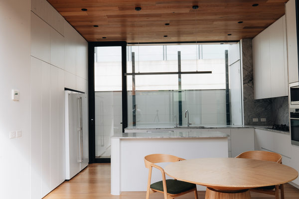 Interior and architectural detail at Armstrong House, Albert Park by WB Built