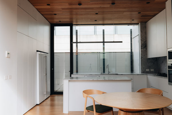 Interior and architectural detail at Armstrong House, Albert Park by WB Built