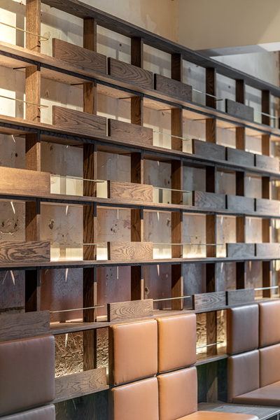 Hospitality fit-out and venue detail at BOYD'S, South Yarra by WB Built